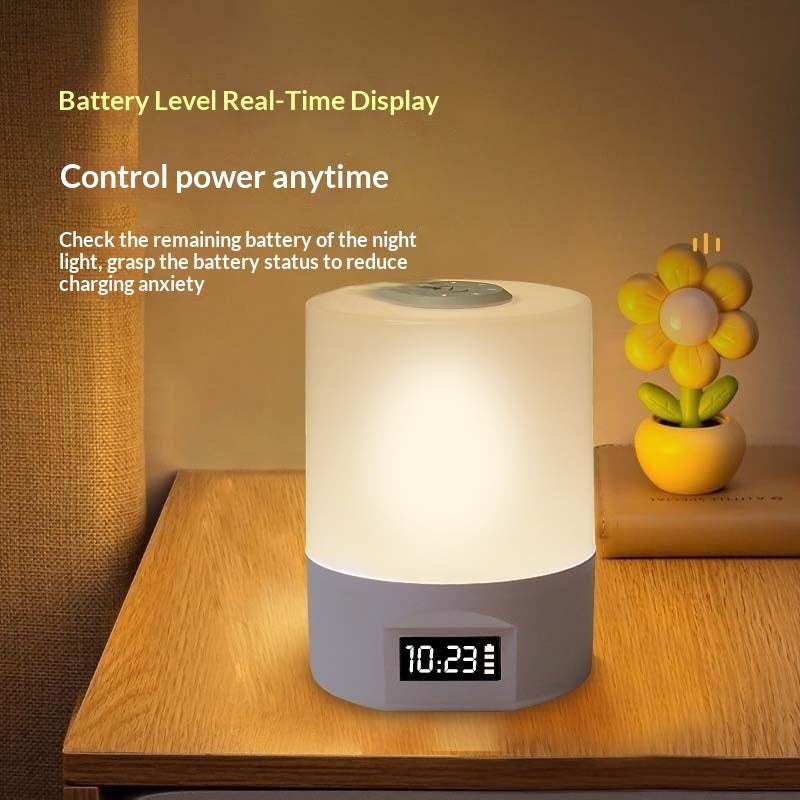 Night light and clock for bedroom