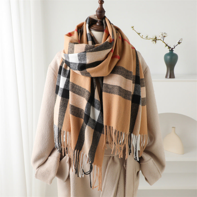 Plaid Warm Shawl Scarf