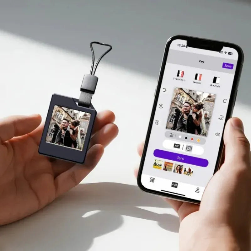 Battery-free NFC Passive E-ink Keychain