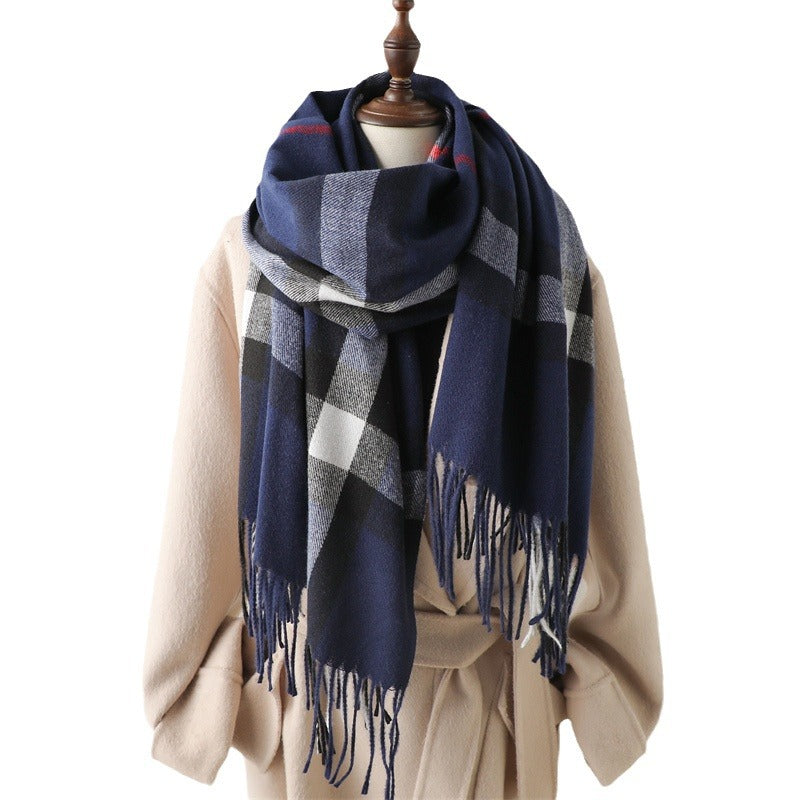 Plaid Warm Shawl Scarf