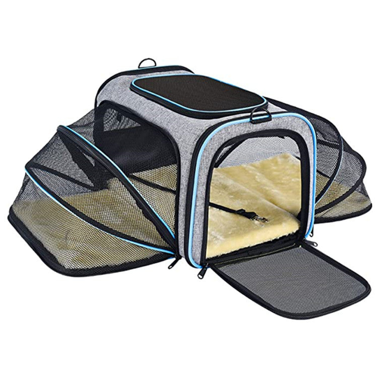 Airline-Approved Expandable Pet Carrier – Foldable Soft Cat & Dog Travel Bag