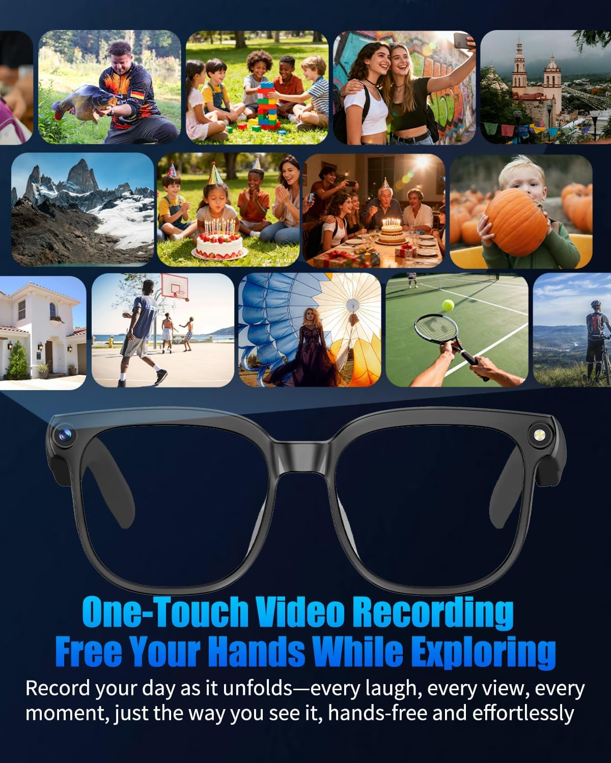 Ai Smart Glasses 800w Double Lens