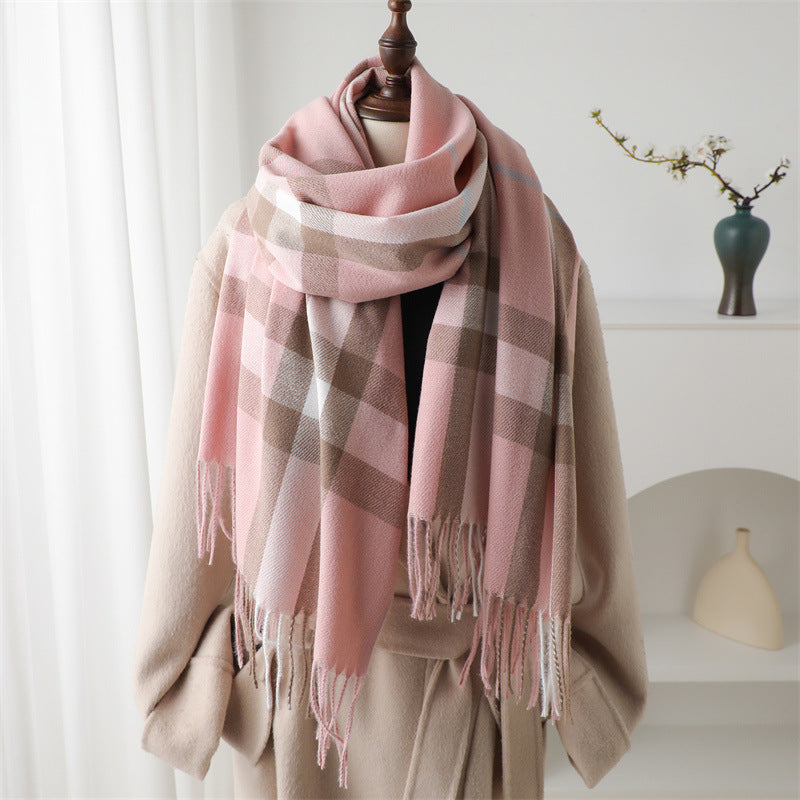Plaid Warm Shawl Scarf