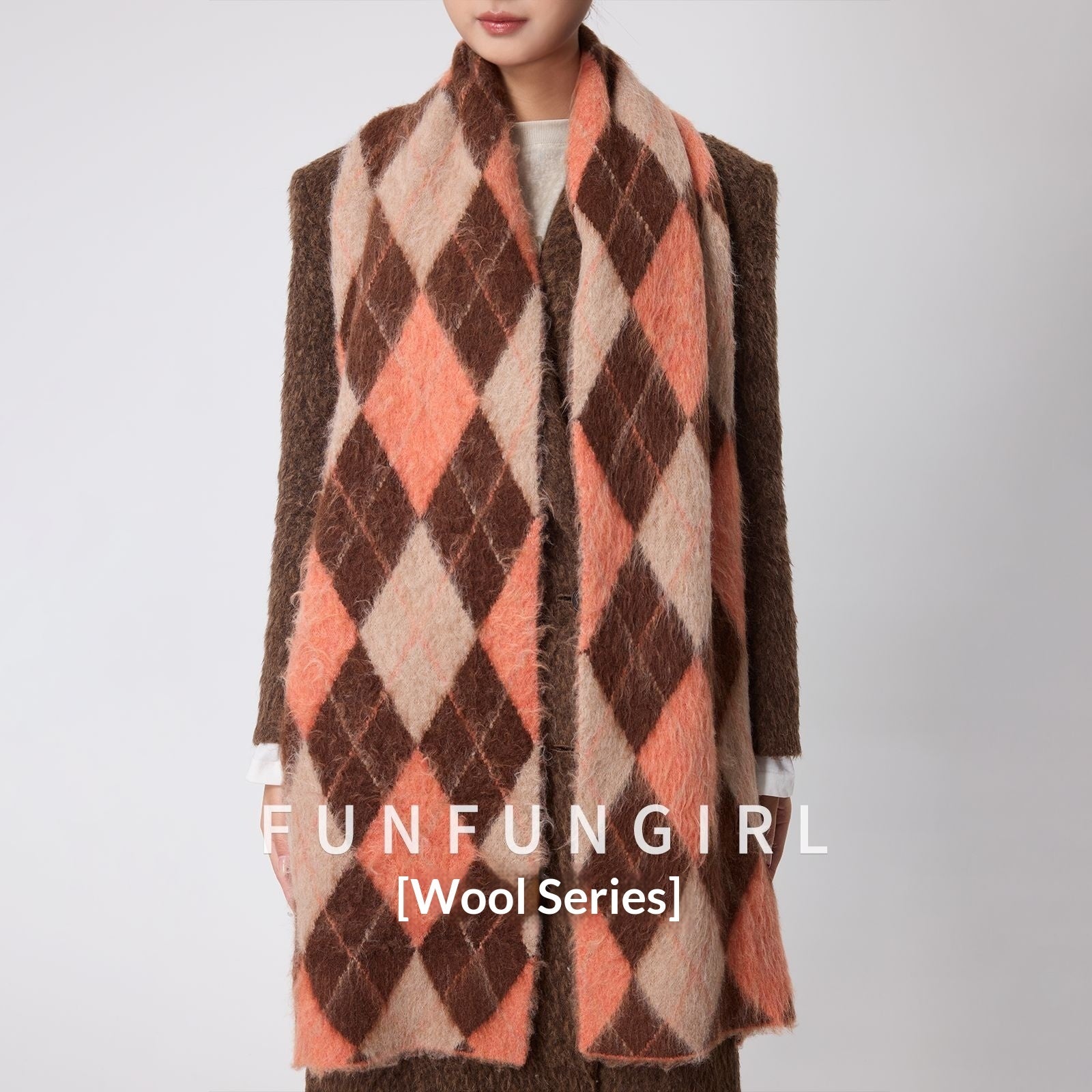 Diamond Pattern Retro Scarf