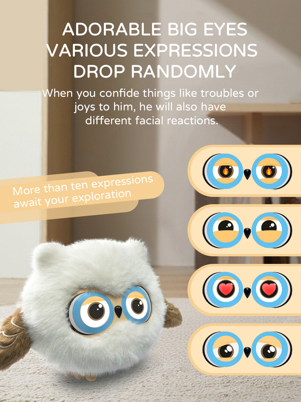 Owl toy for children with AI