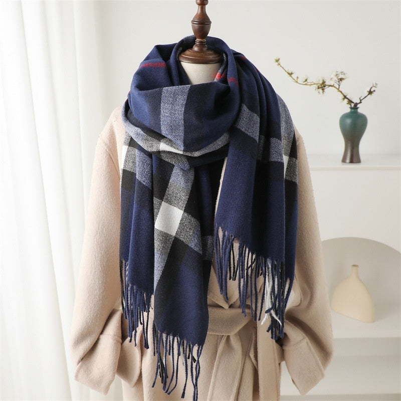 Plaid Warm Shawl Scarf