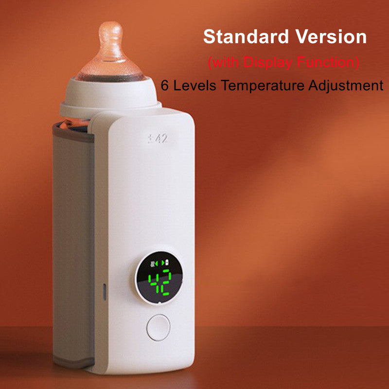 Portable wireless baby bottle warmer with USB charging and heating