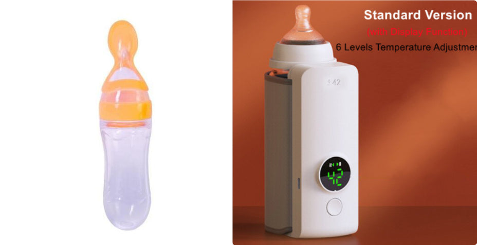 Portable wireless baby bottle warmer with USB charging and heating